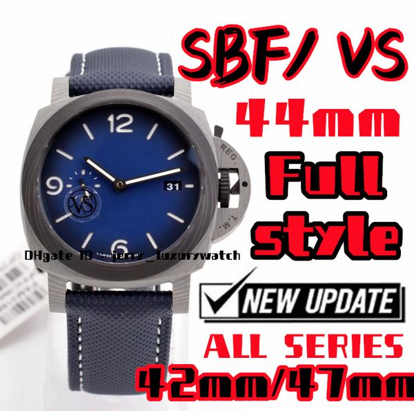 

sbf / vs luxury men's watch pam1663 carbon fiber , 44mm all series all styles, exclusive p90 movement, there are 42, 47mm other models,, Slivery;brown