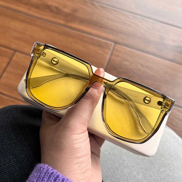 

fashion gentle monster cool sunglasses gm designer 2022 new sunglasses for women ins men orange yellow large frame slim and versatile glasse, White;black