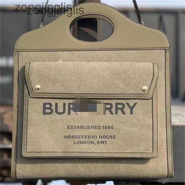 

hands outlet bag new bags burbrerys fashion postman bag 2023 fashion shopping new canvas large capacity printed women's tote handheld c