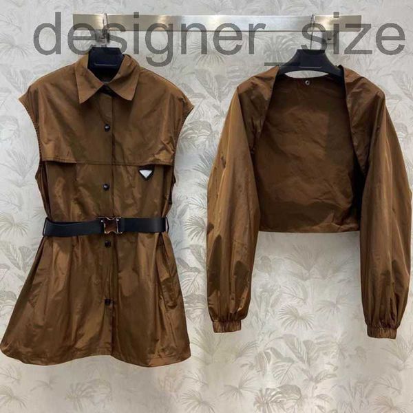 

women's trench coats designerhigh version womens trench coat belt long jacket detachable cardigan coats pd designer waterproof two in o, Tan;black