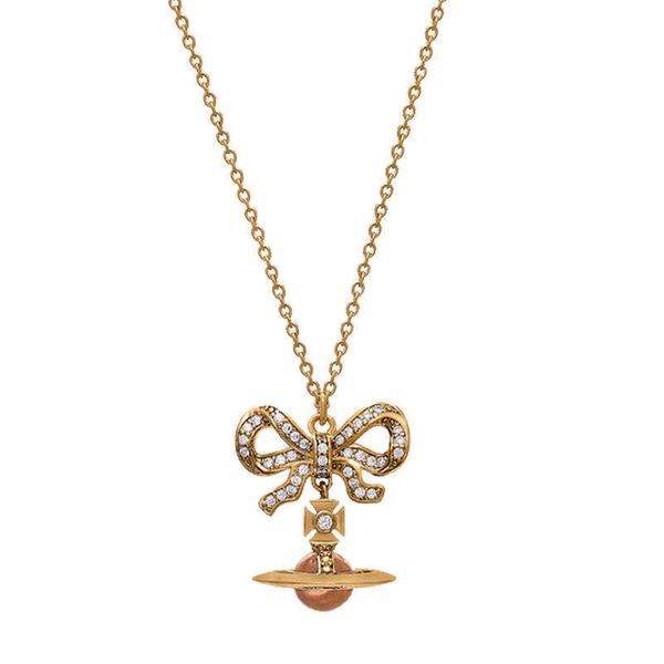 

the same style of the empress dowager limited bow saturn necklace female minority high class elegant and fashionable vivian bracelet, Silver
