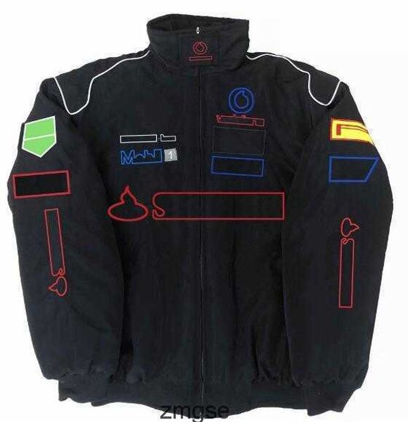 

autumn f1 formula one racing jacket and winter full embroidered cotton clothing spot sales pl63, Black;brown