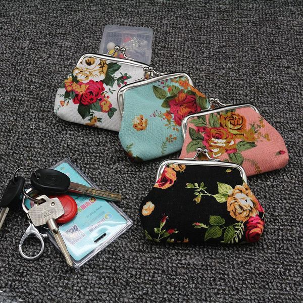 

9 *7 cm 3 inch canvas mini coin wallet business gift shop gifts girls cloth coin bag wholesale children cute little purse, Red;black