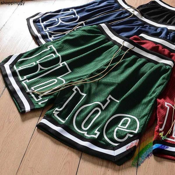 

shorts mesh rhude drawstring oversized breathable, White;black