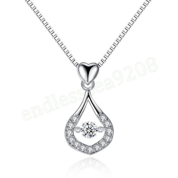 

droplet necklace water drop fashion necklace gift for women girlfriend, Silver