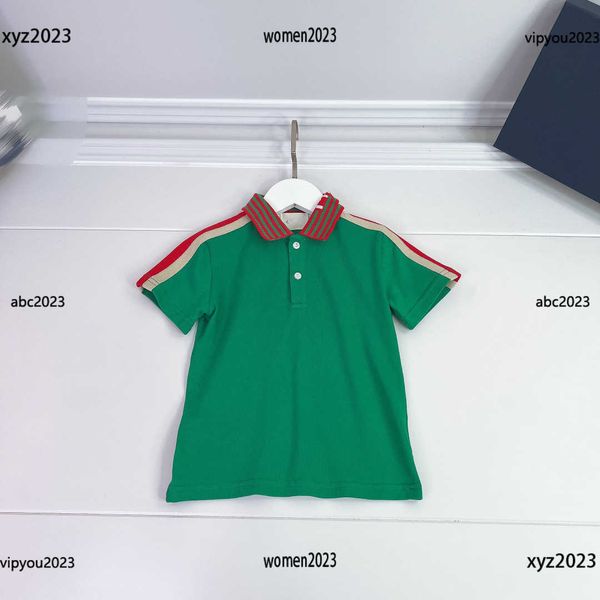 

luxury child polo shirt kids designer short sleeve baby t-shirt summer clothes lapel design tees ing, Blue