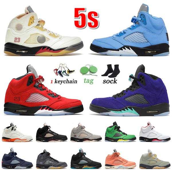 

2023 jumpman 5 basketball shoes 5s sail unc raging bull alternate grape shattered backboard amm light bone fire red black muslin men women s