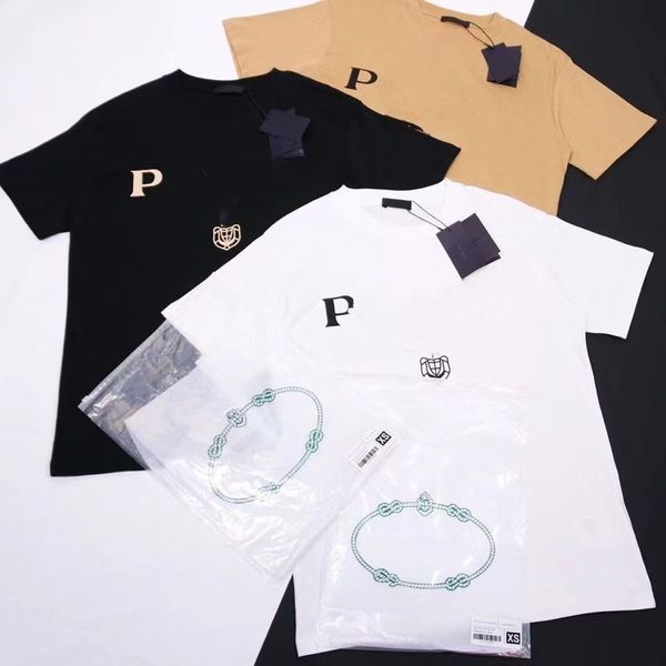 

728s men's t-shirts italy t shirt designer mans womans 230g cotton fabric tees p printed fashion luxury brand version embroidery letter, White;black