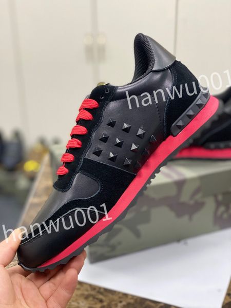 

luxurys platform mens casual shoes women travel leather lace-uptrainers sneaker cowhide fashion woman shoe flat lady sneakers, Black