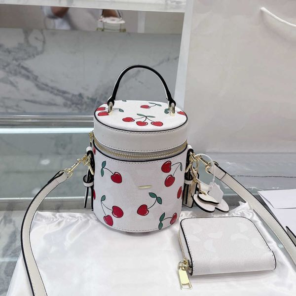 

crossbody bag designer bags luxurys handbags women mini bucket with purse fashion trend cherry pattern makeup shoulder bags purse handbag 23