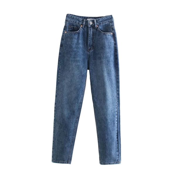 

jeans dave di jeans woman high street vintage mom england style fashion high waist jeans loose boyfriend jeans for women, Blue