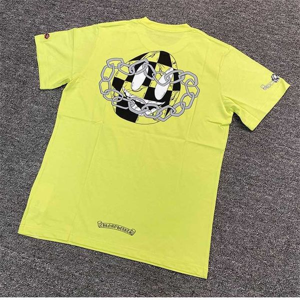 

designer chrome//heart mens t-shirts the correct version of poison housech croix long mb fluorescent green graffiti series short sleeve and, Black