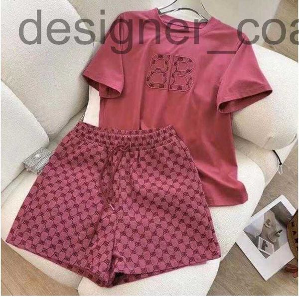 

women's tracksuits designer tracksuits women 2 piece shorts set summer outfits short sleeve t shirt jogger sport suit fashion pink lett, Gray