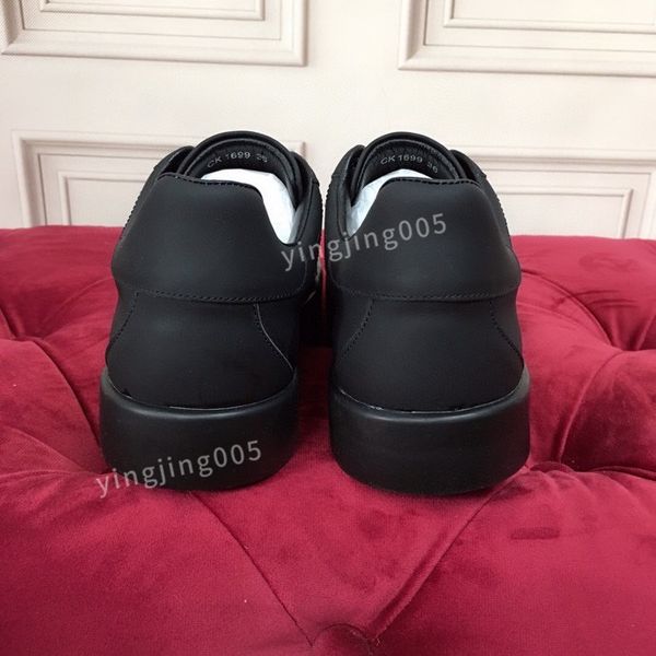 

new women casual shoes fashion genuine leather trainers sneakers runway platform wedges round lace up mens loafers2023, Black