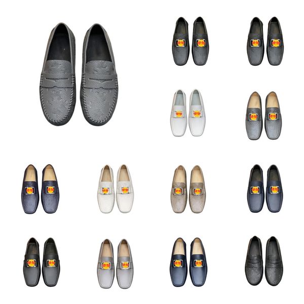 

fashion luxury designer men's loafers genuine cow leather mens casual shoes waterproof non-slip men walking shoe comfy soft mens moccas, Black