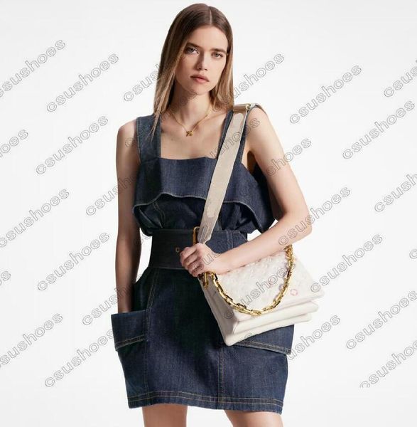 

coussin pm bag m22398 m22397 23ss new spring nautical embossed leather handbag designers luxurys womens cross body bags chain purse wallets