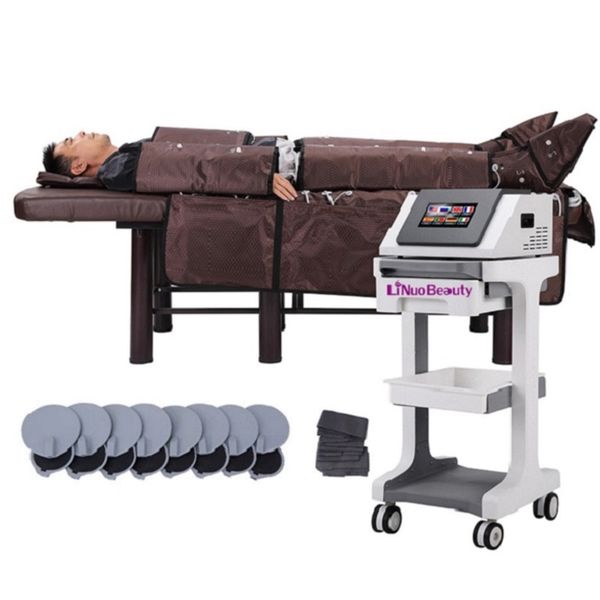 

portable far infrared pressotherapy slimming machine 3 in 1 ems blanket lymphatic drainage cellulite reduction salon use beauty equipment, Black;white