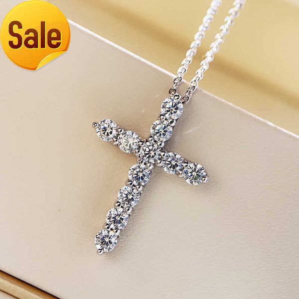 

handmade 100% 925 sterling silver cross pendant diamond cz engagement wedding pendants necklaces for women bridal party jewelry