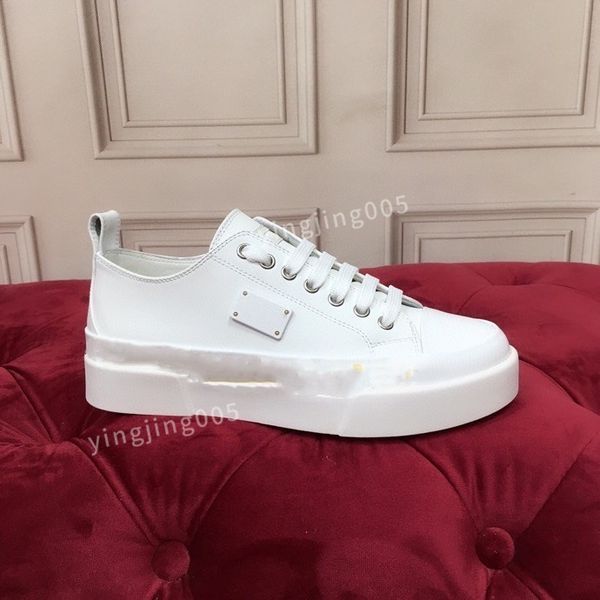 

2023womens casual shoes fashion genuine leather trainers sneakers runway platform wedges round lace up men loafers, Black