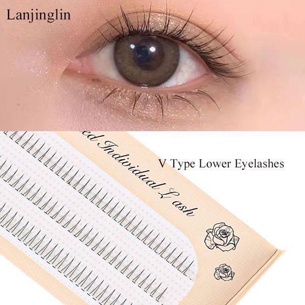 

makeup tools individual lashes 120 clusters vshaped lower eyelashes 567mm natural under eyelash easy grafting extension 230425