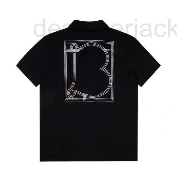 

men's polos designer casual polo shirt men women loose short sleeved t lapel printed pattern tee plus size pullover ll3t, White;black