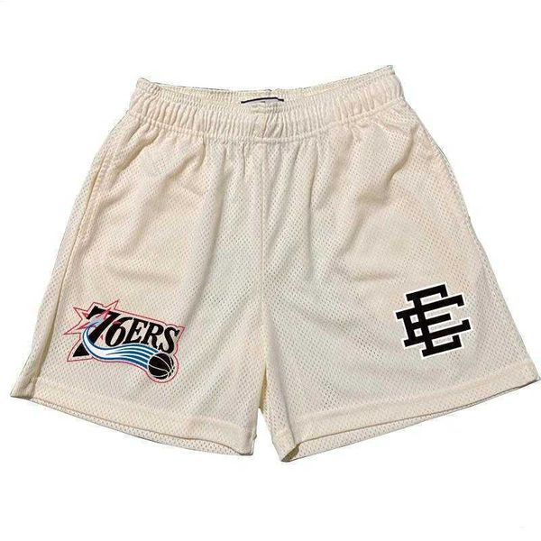 

men's shorts mens sports casual eric emanuel ee summer quick dry mesh beach sweatpants gym fitness bodybuilding short pants, White;black