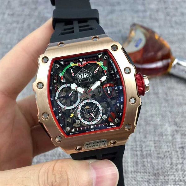 

milles watch chaopai men's fine steel dominant automatic mechanical watch multifunctional calendar personalized fashion tape glow in th, Slivery;golden