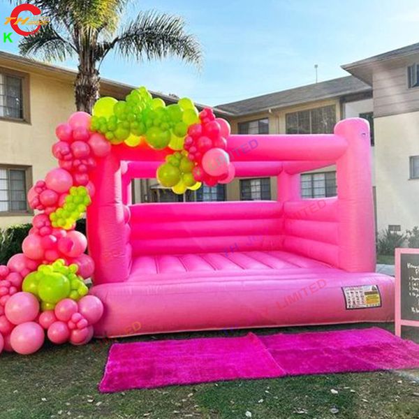 

door delivery 2023 new outdoor activities inflatable bounce house jumping castle with air blower for wedding ceremony