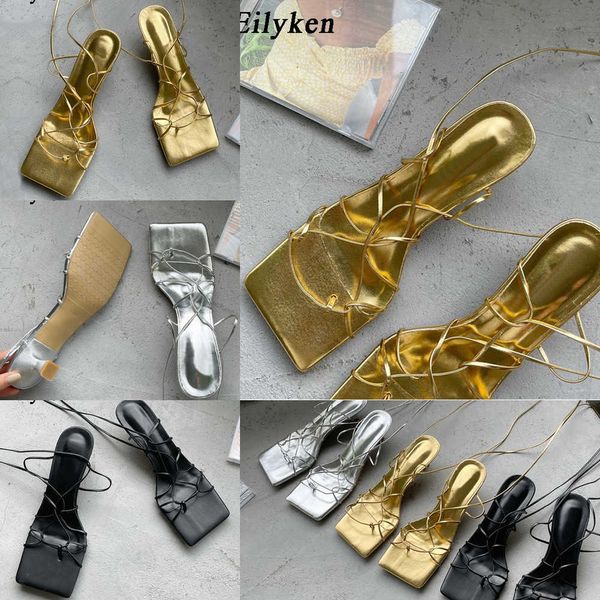 

fashion women sandals thin low heel lace up rome summer gladiator casual narrow band ankle strap shoes big size 40 230306, Black