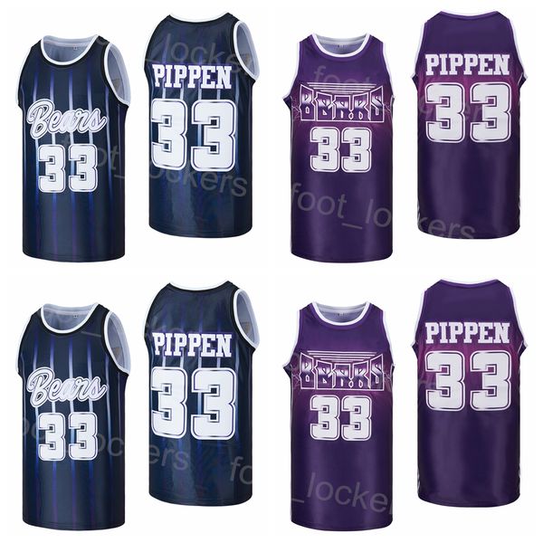 

basketball scottie pippen college jersey 33 central arkansas bears university hiphop moive breathable team navy blue purple pure cotton for, Black