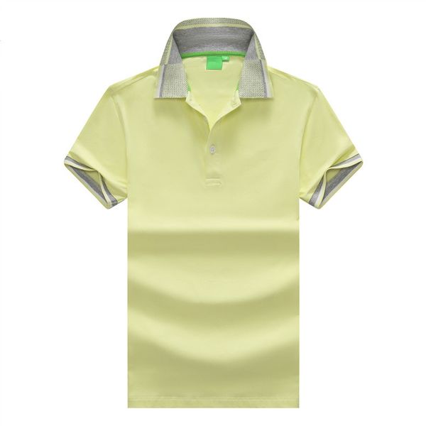 

designer new summer formal solid color casual retro lapel short sleeve short sleeve t-shirt asian size m-3xl-hsc-9, White;black