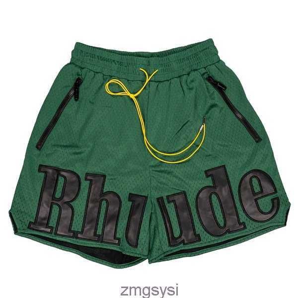 

shorts summer fashion mens womens rhude casual leathier knee length loose skateboard hip hop swim pants beach rhude pocket quality zipper sh, White;black