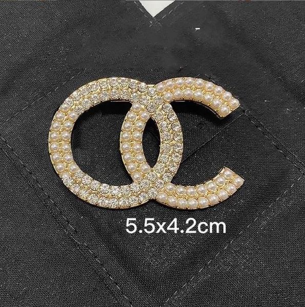 

20style luxury brand designer letter pins brooches women gold silver crystal pearl brooch suit pin wedding party jewerlry accessories gifts, Gray