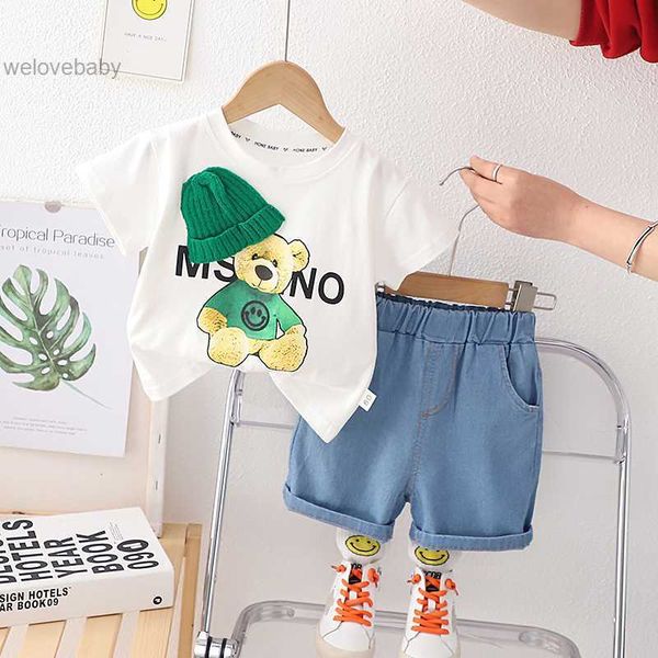 

baby clothing sets designers clothes summer kids clothes set cartoon t-shirt shorts 2pcs/set sport, White