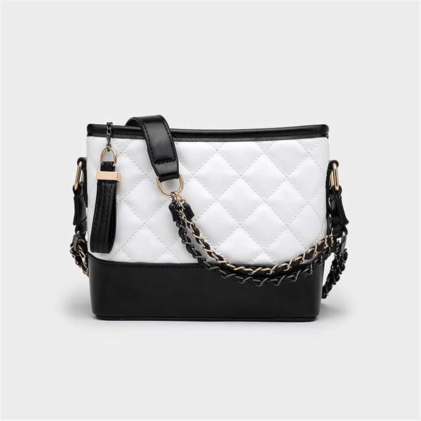 

2023 new edition colored lingge wandering small fragrant wind one shoulder crossbody fashion versatile bucket bag for women wholesale handba