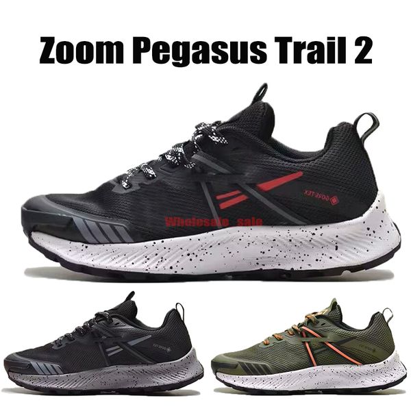 

new zoom pegasus trail 2 casual mens running shoes triple white black red army green wolf grey trainers sneakers 40-45