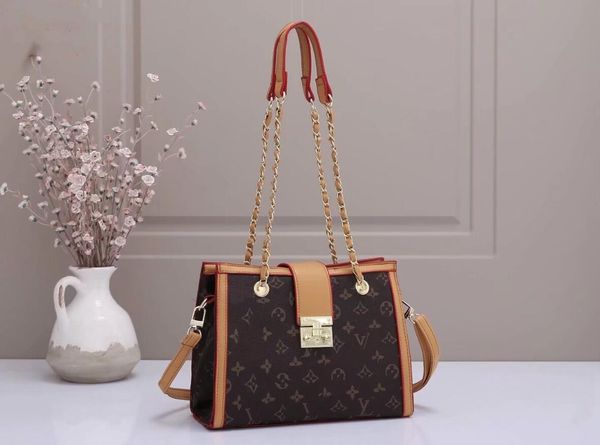 

brand luxury bag woman new vintage printed chain bag popular underarm bag diagonal across one shoulder small square bag#048