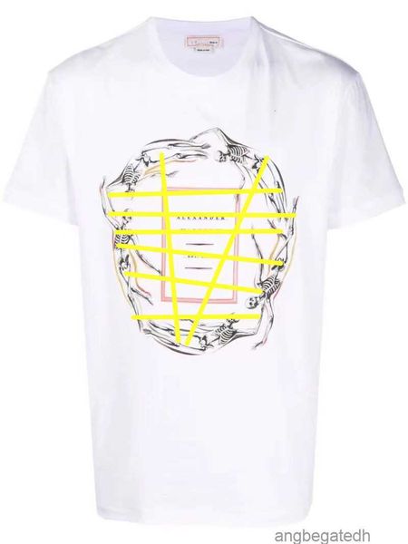 

2023 new mens t shirts letter print t shirts luxury man and women shirt fashion designer summer mcqueeness short sleevewbrz, White;black