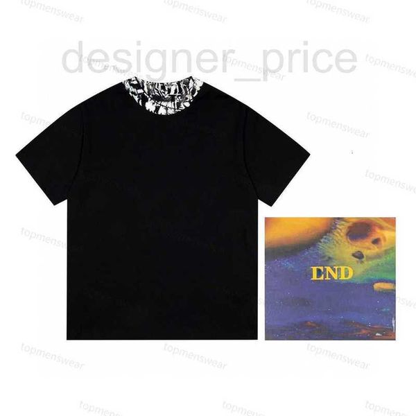 

men's t-shirts designer luxury shirs leer siching tshir round neck shor-sleeved t-shir pocke pullover men women coon shirs fashion hood, White;black