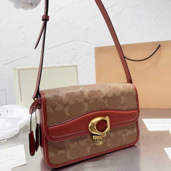 

shoulder bag leather totes designer bag underarm crossbody bags for women trend brown purse handbags vintage messenger wallet 230424