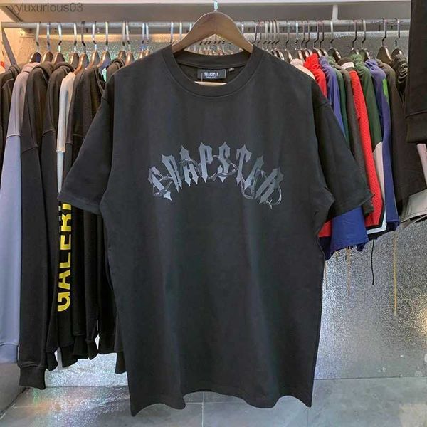 

designer mens t-shirts trapstar short sleeve print crewneck tee shirts for woman loose tees asias size, White;black