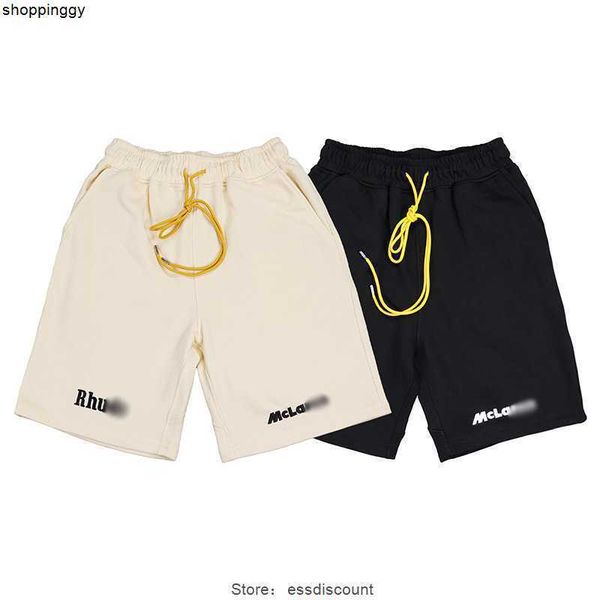 

shorts summer rhude x mclaren co branded new high street embroidery loose sports capris male fashion, White;black