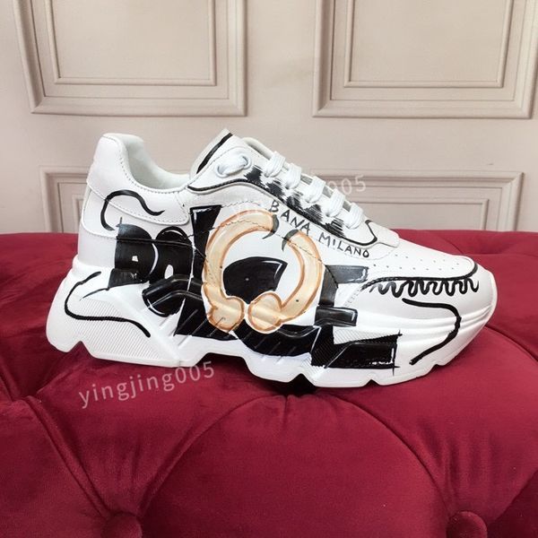 

brand designer mens casual shoes triple black sneakers leather trainer printed platform trainers shoes2023