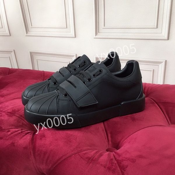 

2023new designer sneaker casual shoes trainers dress shoes men leather breathable open for change outdoor sports sneakers, Black