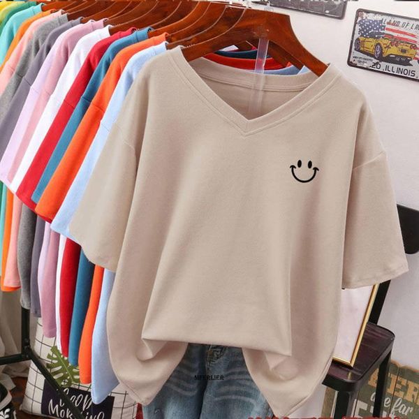 

t-shirt plus size 6xl 150kg summer vneck tshirt women cotton basic solid tee shirt female short sleeve large harajuku tshirt, Black