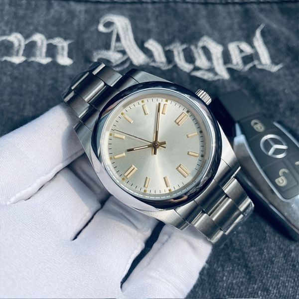 

Mechanical automatic men's watch 41mm/36mm women's 904L strap silver dial watch machine luminous sapphire waterproof watch Montreux Jason 007