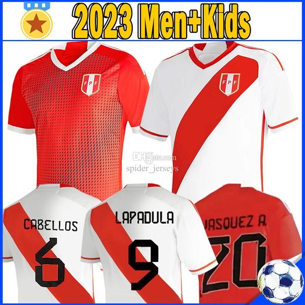 

2023 peru soccer jerseys 23 24 peru national football team pineau aquino cuevas cartagena abram football shirts spider jerseys men kids kits, Black;yellow