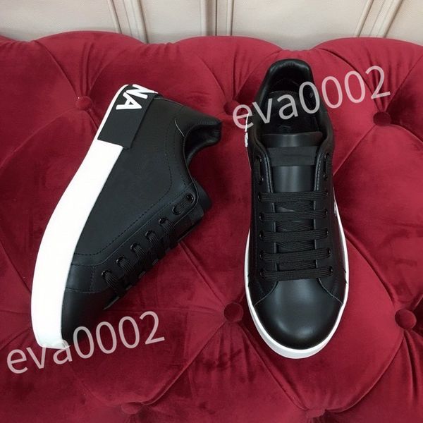

2023 new designer sneakers calfskin casual shoes vintage leather trainers all-match stylist sneaker leisure shoe platform lace-up, Black
