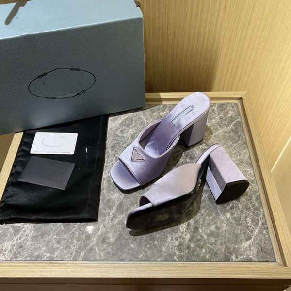 

fashion beach shoes prad women's comfortable thick sole sandals p letter chunky heel sandals gp4c, Black