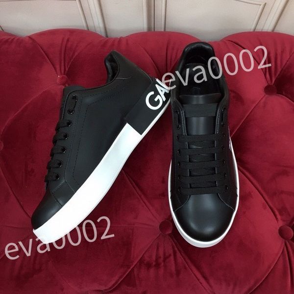 

new designer sneakers calfskin casual shoes vintage leather trainers all-match stylist sneaker leisure shoe platform lace-up, Black